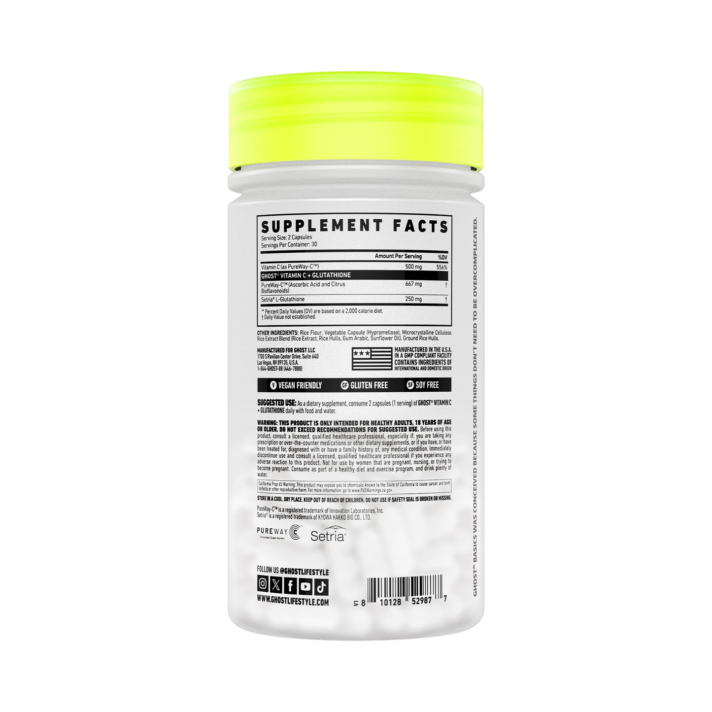 GHOST Basics Vitamin C and Glutathione 30 Servings